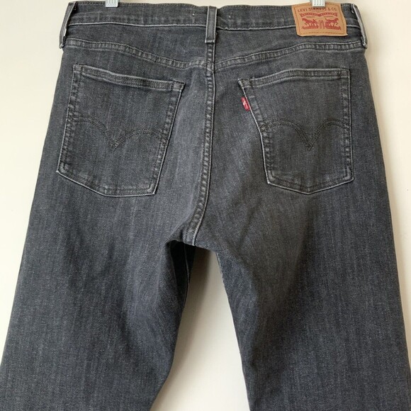 Levi’s Black Washed Wedgie Skinny Raw Hem Button Fly Jeans 31 - Picture 6 of 12